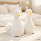 Plush Goose Slippers | Cozy Animal House Shoes, Winter Indoor Comfort |SoftSlipsy