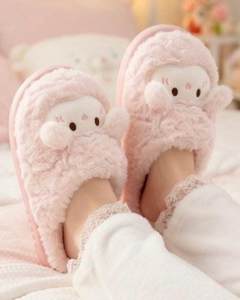 Cozy Plush Lamb Slippers | Warm Sheep Indoor House Shoes Women | SoftSlipsy