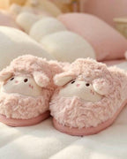 Cozy Plush Lamb Slippers | Warm Sheep Indoor House Shoes Women | SoftSlipsy