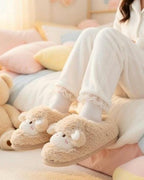 Cozy Plush Lamb Slippers | Warm Sheep Indoor House Shoes Women | SoftSlipsy