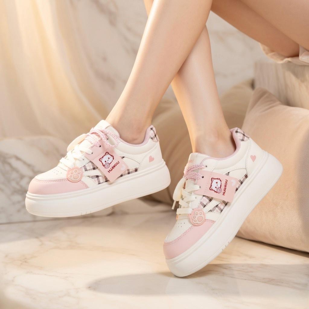 SoftSlipsy Cat Paw Platform Sneakers | Kawaii Pastel Korean Harajuku Style Shoes