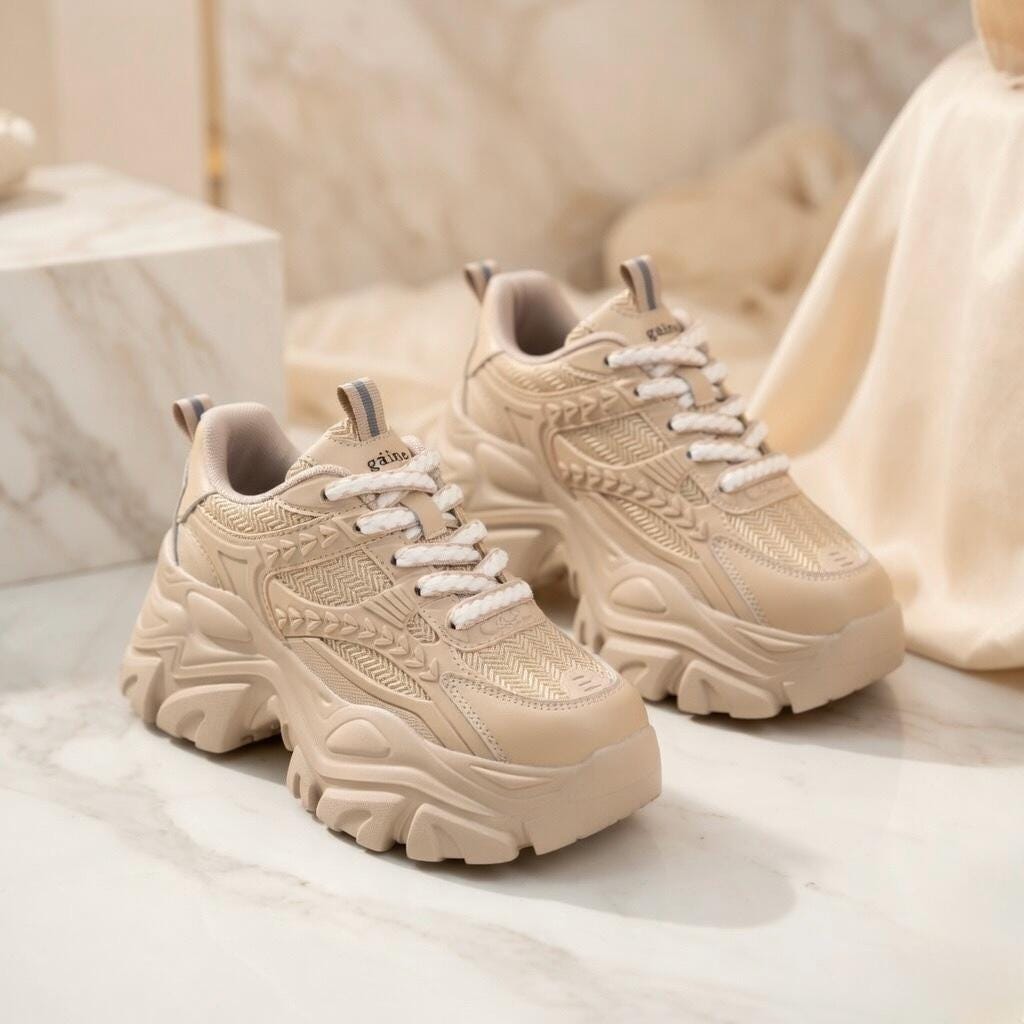 SoftSlipsy Chunky Platform Sneakers Women | Thick Sole Korean Streetwear Shoes