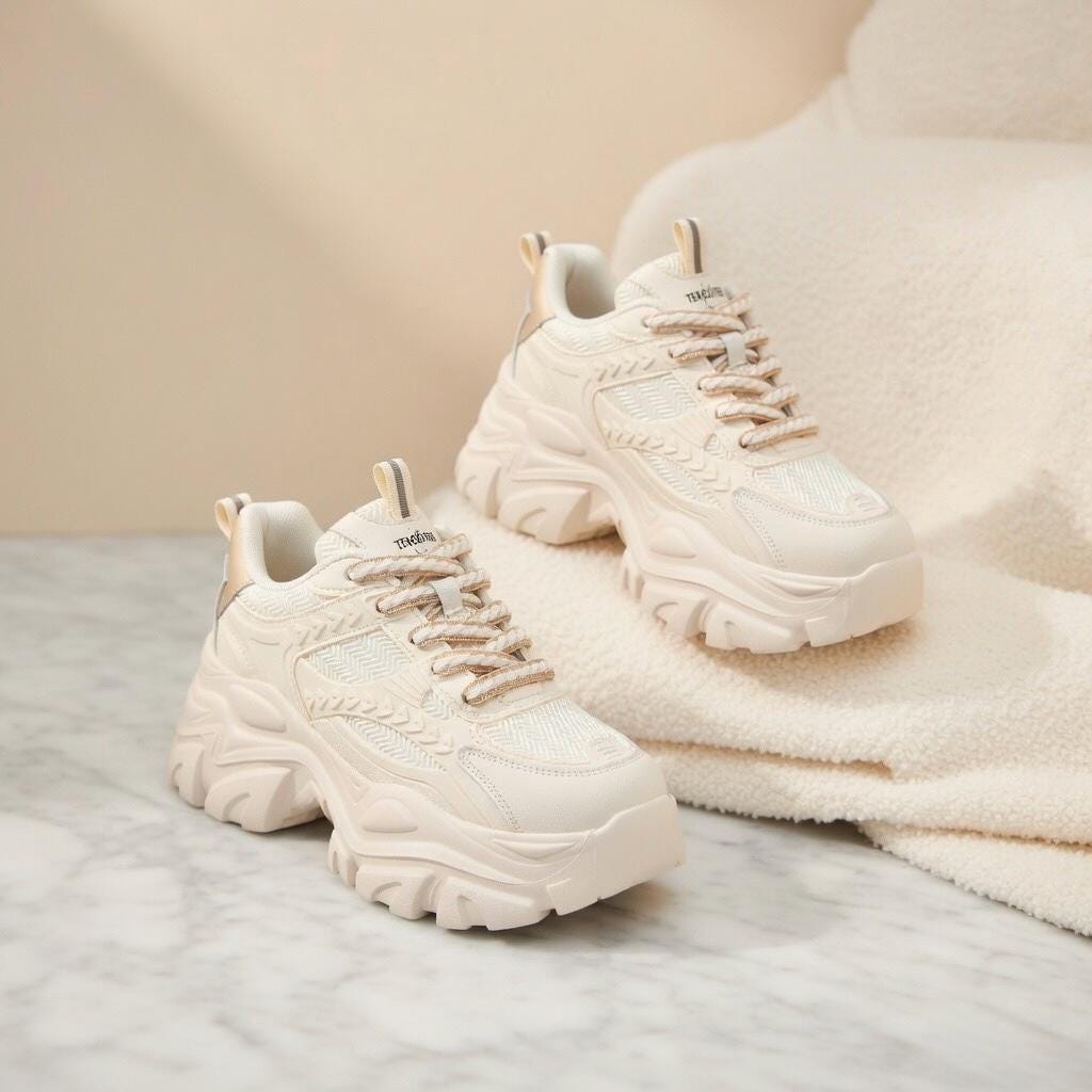 SoftSlipsy Chunky Platform Sneakers Women | Thick Sole Korean Streetwear Shoes