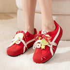 SoftSlipsy Red Apple Platform Sneakers | Korean Style Kawaii Trainers (3–5cm Platform)