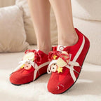 SoftSlipsy Red Apple Platform Sneakers | Korean Style Kawaii Trainers (3–5cm Platform)