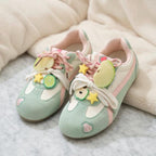 SoftSlipsy Red Apple Platform Sneakers | Korean Style Kawaii Trainers (3–5cm Platform)