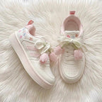 SoftSlipsy Tulip Mesh Platform Sneakers for Women | Breathable Cute Casual Sneakers | Soft Girl Lace Up Shoes | Lightweight Daily Trainers
