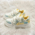 SoftSlipsy Kawaii Cat Platform Sneakers | Pastel Chunky Cartoon Shoes