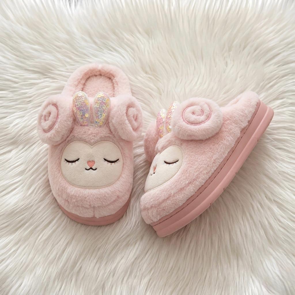 Plush Lamp Slippers | Cozy Indoor House Shoes, Winter Warmth | SoftSlipsy