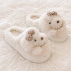 Plush Puppy Dog Slippers | Cozy Winter Indoor Animal House Shoes | SoftSlipsy