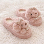 Plush Puppy Dog Slippers | Cozy Winter Indoor Animal House Shoes | SoftSlipsy