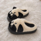 Leopard Plush Animal Slippers | Cozy Cartoon Dog House Shoes, Warm Winter Indoor Footwear | SoftSlipsy