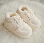 SoftSlipsy Cozy Sherpa Platform Sneakers | Fleece Lined Winter Trainers for Women