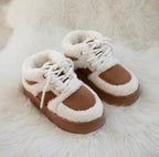 SoftSlipsy Cozy Sherpa Platform Sneakers | Fleece Lined Winter Trainers for Women