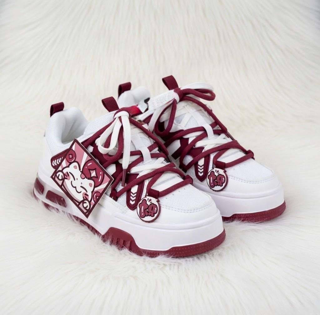 Kawaii Platform Sneakers, Pink Korean Harajuku Style Chunky Shoes | SoftSlipsy