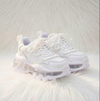 SoftSlipsy Women's Platform Sneakers, Air Cushion Sole, Height Increasing Trainers