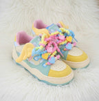 SoftSlipsy Women's Candy Color Platform Sneakers | Chunky Sole Streetwear Trainers