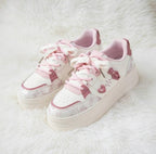 SoftSlipsy Kawaii Bear Platform Sneakers Women, Chunky Sole Streetwear Trainers