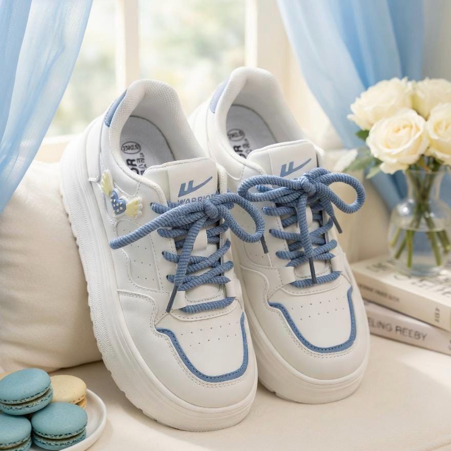 SoftSlipsy Women's Bow Platform Sneakers | Korean Style Chunky Trainers (+8CM Height)