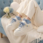 SoftSlipsy Women's Bow Platform Sneakers | Korean Style Chunky Trainers (+8CM Height)